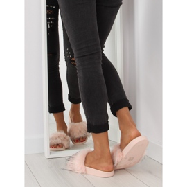 Pantuflas rosas con pelo zy383-007-1 rosa rosado 5