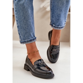Mocasines Mujer Charol Fabricados en Piel Natural, Negro Vinceza 58409 3