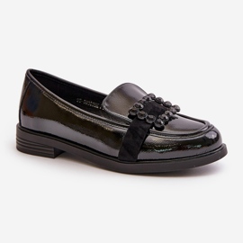 Mocasines Mujer Charol Con Adorno, Negro Vinceza 58389 4