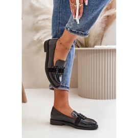 Mocasines Mujer Charol Con Adorno, Negro Vinceza 58389 6