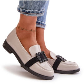 Mocasines Mujer Charol Con Adorno, Gris Claro Vinceza 58389 10