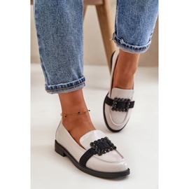 Mocasines Mujer Charol Con Adorno, Gris Claro Vinceza 58389 3