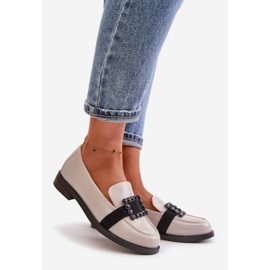 Mocasines Mujer Charol Con Adorno, Gris Claro Vinceza 58389 1