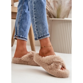 Pantuflas de Mujer de Piel con Suela Gruesa, Beige Lavitera 5