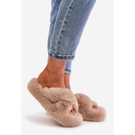 Pantuflas de Mujer de Piel con Suela Gruesa, Beige Lavitera 1