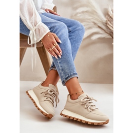 Zapatillas deportivas Deportivas con plataforma en ecopiel Beige Riadella 7