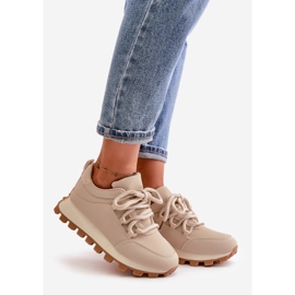 Zapatillas deportivas Deportivas con plataforma en ecopiel Beige Riadella 1