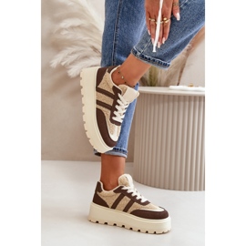 Zapatillas Deportivas De Mujer Con Plataforma Aislante Y Piel De Oveja, Marrón Daivlene 7