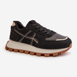 Zapatillas Deportivas de Mujer con Cordones y Plataforma Negro Mialunae 4