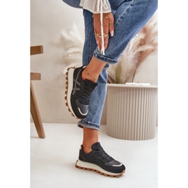 Zapatillas Deportivas de Mujer con Cordones y Plataforma Negro Mialunae 6