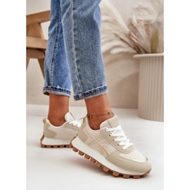 Zapatillas Deportivas con Cordones para Mujer, Deportivas con Plataforma, Beige Mialunae 5