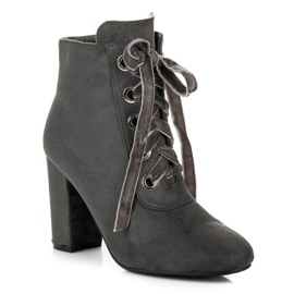 Bestelle Elegantes botas atadas gris 4
