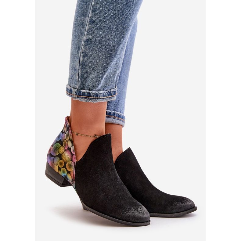 Botines Maciejka De Piel Con Aberturas 04091-77 Negro 1