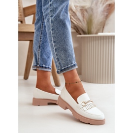 Mocasines De Mujer Con Adorno En Piel Ecológica, Blanco Tialorae 5
