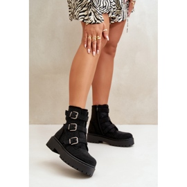 Botines de mujer aislantes con decoración de tarta negra negro 3