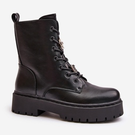 Botas de trabajo aislantes para mujer con pasadores negro Avorira 6