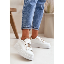 Zapatillas De Mujer Con Plataforma Y Osito De Peluche, Blanco Vailina 2