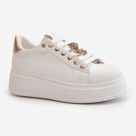 Zapatillas De Mujer Con Plataforma Y Osito De Peluche, Blanco Vailina 4