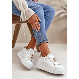 Zapatillas De Mujer Con Plataforma Y Osito De Peluche, Blanco Vailina 7
