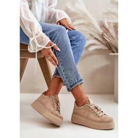 Zapatillas De Mujer Beige Con Plataforma Y Osito Vailina 8