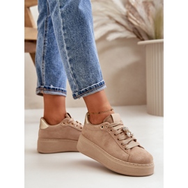 Zapatillas De Mujer Beige Con Plataforma Y Osito Vailina 5