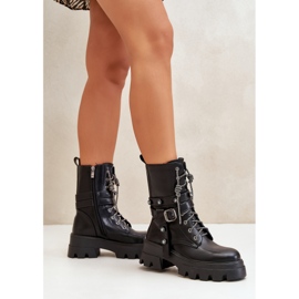 Botas de trabajo aislantes para mujer con correas Negro Berivana 10
