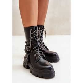 Botas de trabajo aislantes para mujer con correas Negro Berivana 14