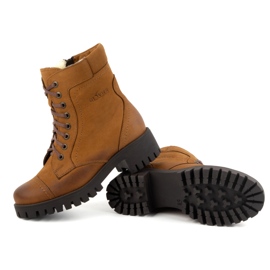 Olivier Botas de piel para mujer, botas de invierno con aislamiento, 272BB, marrón 3