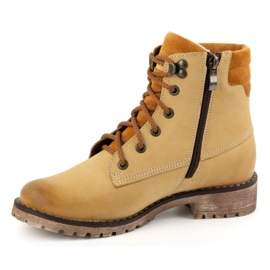 Olivier Botas de piel para mujer, botas de invierno con aislamiento, 365BB, arena beige 1