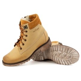Olivier Botas de piel para mujer, botas de invierno con aislamiento, 365BB, arena beige 3
