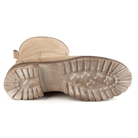 Olivier Botas de piel de invierno con aislamiento para mujer 340BB, beige 6
