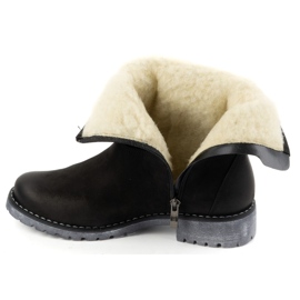 Olivier Botas de invierno de piel con aislamiento para mujer 340BB, negro 5