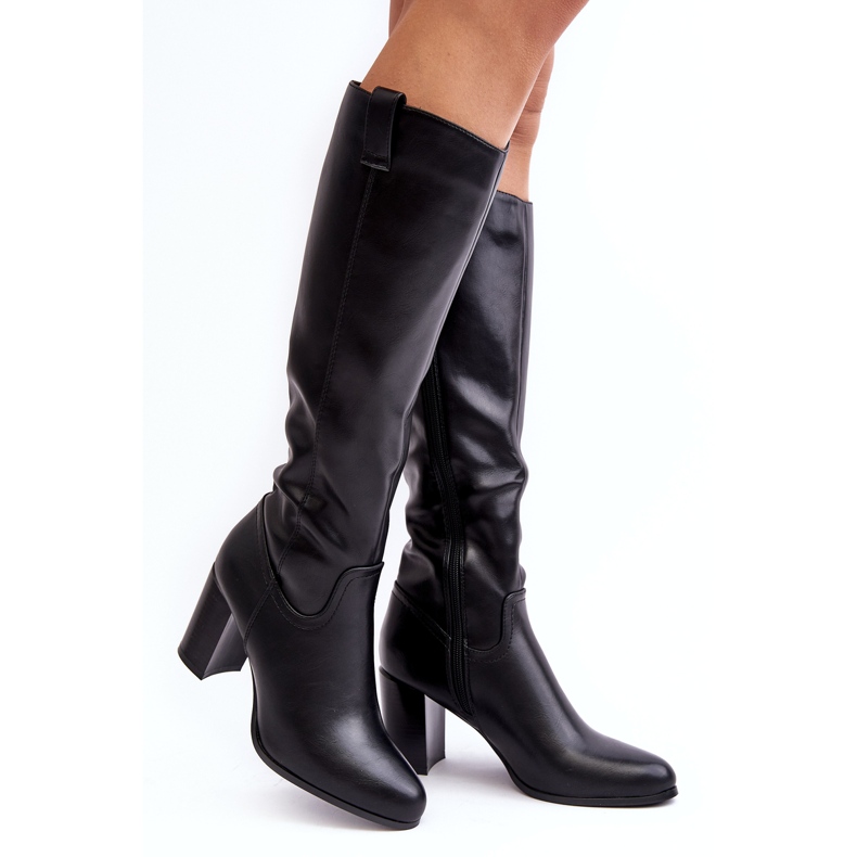 Sergio Leone Botas por encima de la rodilla para mujer, negras negro 1