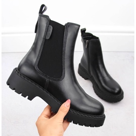 Botas Chelsea negras de piel con aislamiento para mujer Big Star OO274109 negro 1