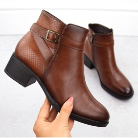 Botas de mujer aislantes de tacón marrón Potocki 12280 1
