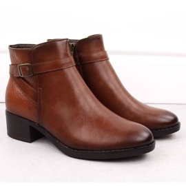 Botas de mujer aislantes de tacón marrón Potocki 12280 2