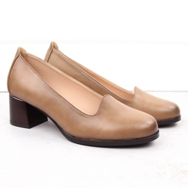 Zapatos tacón mujer beige Potocki 12545 2