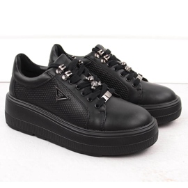 Zapatos de mujer de piel negra con plataforma Filippo DP6382 negro 2 Zapatos de mujer de piel negra con plataforma Filippo DP6382 negro 2