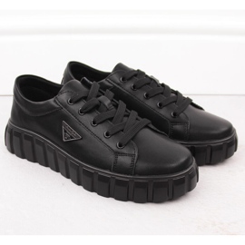 Zapatos de mujer de piel negra con plataforma Filippo DP4670 negro 2