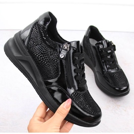 Zapatos cuña mujer piel negra Filippo DP6352 negro 1