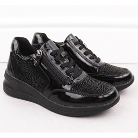 Zapatos cuña mujer piel negra Filippo DP6352 negro 2