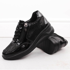 Zapatos cuña mujer piel negra Filippo DP6352 negro 3