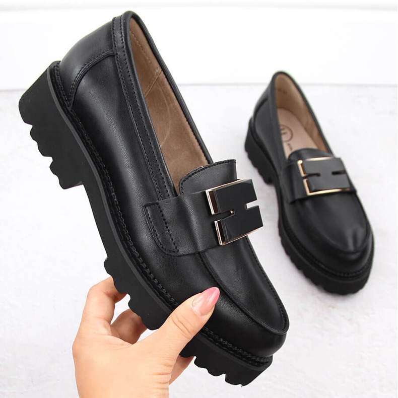 Mocasines de mujer Filippo DP6450 piel negro 1 Mocasines de mujer Filippo DP6450 piel negro 1