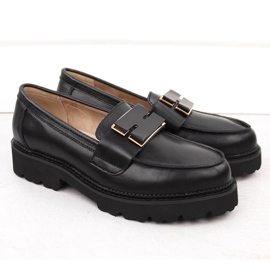 Mocasines de mujer Filippo DP6450 piel negro 2