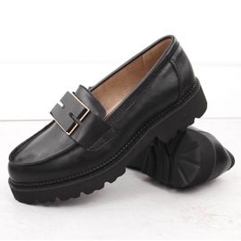 Mocasines de mujer Filippo DP6450 piel negro 3