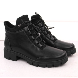 Botines aislantes negros para mujer Jezzi RMR23123-1 2 Botines aislantes negros para mujer Jezzi RMR23123-1 2
