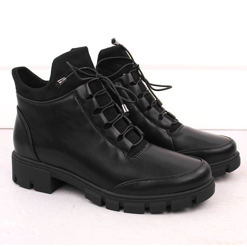 Botines aislantes negros para mujer Jezzi RMR23123-1 2 Botines aislantes negros para mujer Jezzi RMR23123-1 2