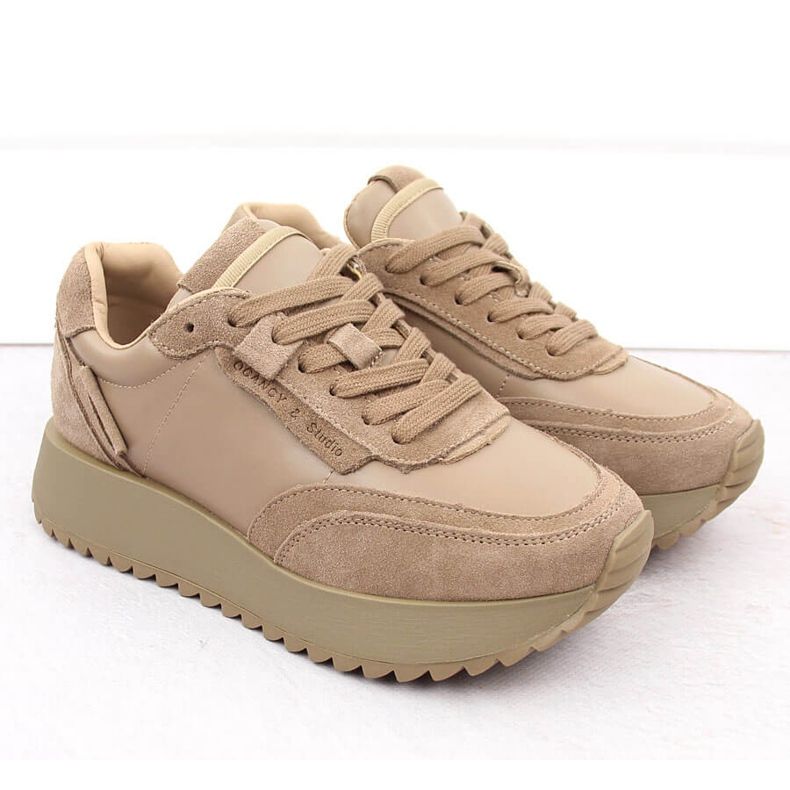 Deportivas mujer piel beige Artiker 55C0022 2