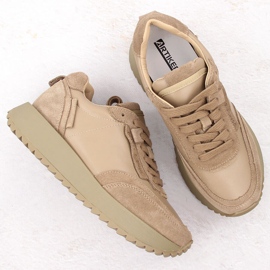 Deportivas mujer piel beige Artiker 55C0022 4