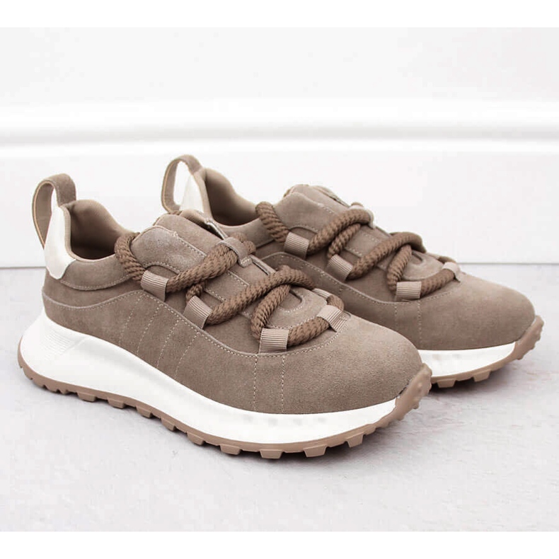 Deportivas mujer piel beige Artiker 54C1409 2